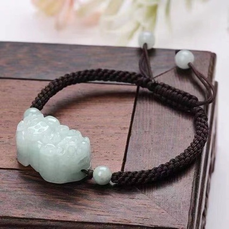 The Jewelry & Watches - กำไลหยกแท้เกรด A รูปปี่เซียะสำหรับผู้ชายและผู้หญิง เครื่องประดับระดับไฮเอนด์และของขวัญหยก