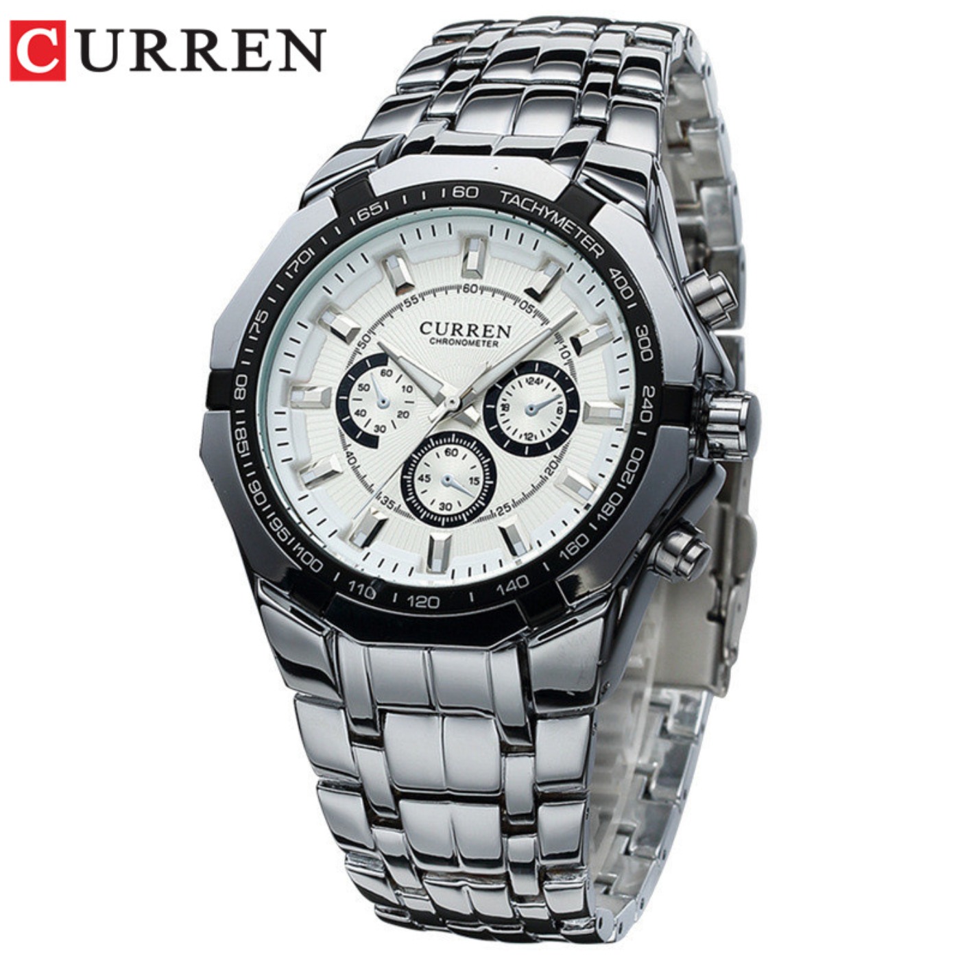 Jewelry Inspired Watches - CURREN ผู้ชายแบรนด์หรูทหารกีฬาบุรุษนาฬิกาเหล็กควอตซ์นาฬิกาผู้ชายนาฬิกากันน้ำธุรกิจนาฬิกาเรลิโอ มาสคูลิโน