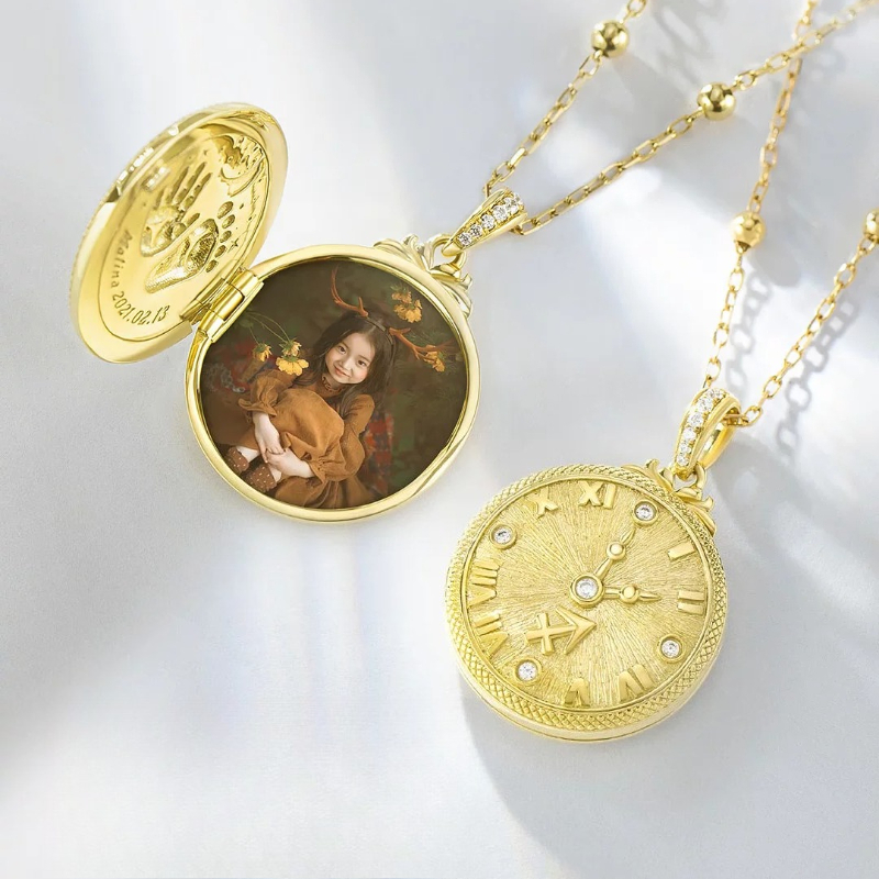 Jewelry Box That Holds Watches - กล่องสมบัติ/นาฬิกาพก/จี้รูปภาพ/สร้อยคอ 18k ประดับเพชร