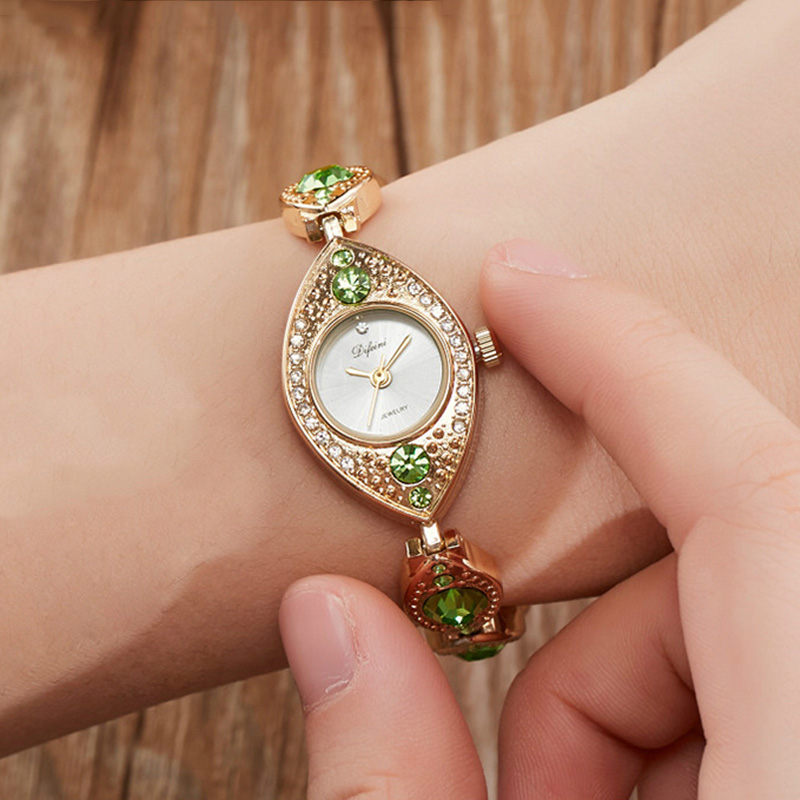 Jewelry Clasp Watches - ผู้หญิงหรูหราสร้อยข้อมือนาฬิกาเครื่องประดับเพชรสีฟ้าสีแดงสุภาพสตรีนาฬิกากันน้ําหญิงนาฬิกาข้อมือ relogio feminino
