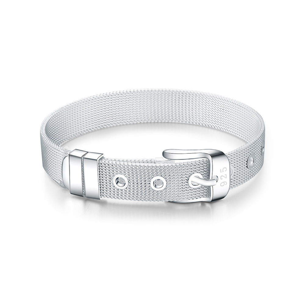 Fine Jewelry Watches Women - แฟชั่นเข็มขัดเงินแท้ 925 เครื่องประดับสร้อยข้อมือกำไลสำหรับสุภาพสตรีผู้ชาย 10 มม.นาฬิกาสำหรับหญิง man