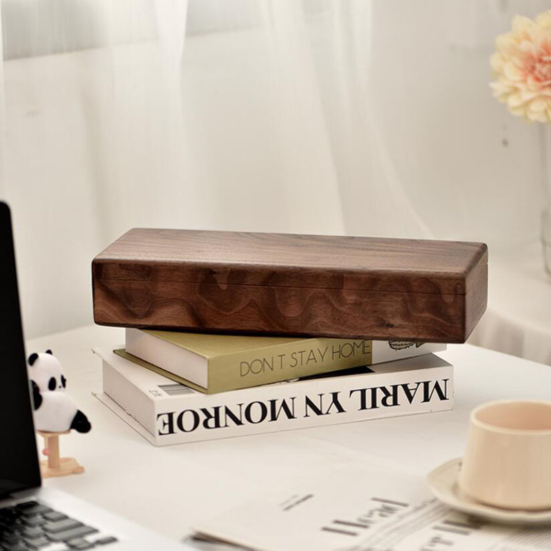 Watch Display Box - วอลนัทสีดํา high-end เดสก์ท็อปกล่องเก็บนาฬิกากล่องกล่องเครื่องประดับไม้เนื้อแข็ง