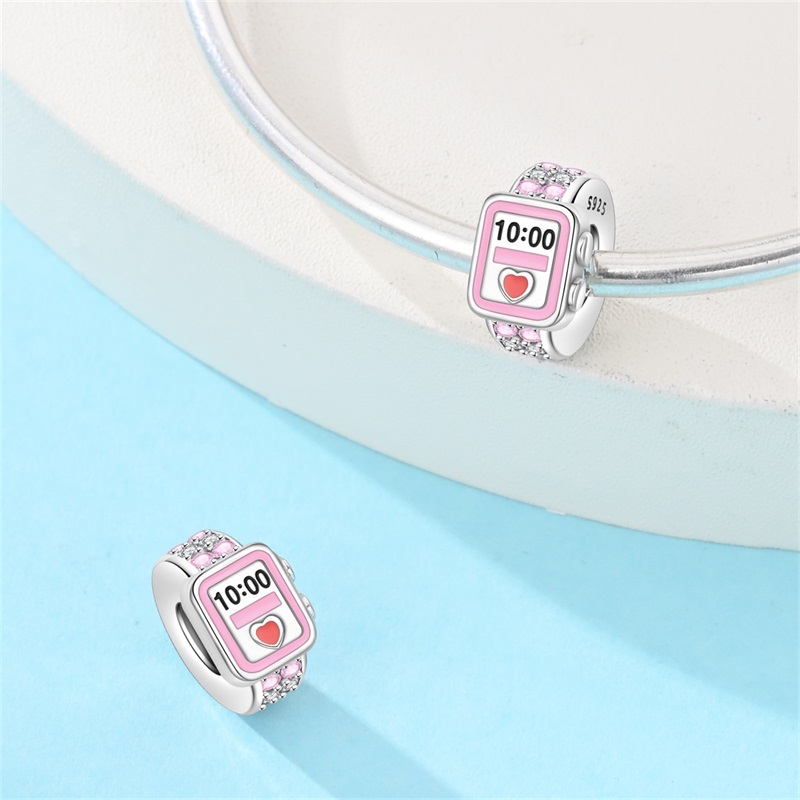 Fine Jewelry Watches Women - จี้นาฬิกากีฬาสำหรับนักเรียนทำจากเงินแท้ 925 ขนาด 3 มม. เหมาะสำหรับสร้อยข้อมือแท้