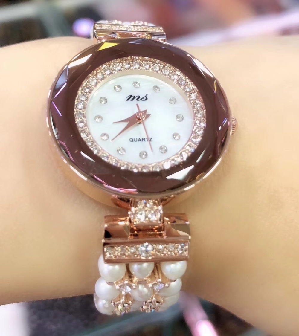 Fine Jewelry Watches Women - ไข่มุกน้ําจืดธรรมชาติสร้อยข้อมือลูกปัดและนาฬิกากันน้ํา DIY เครื่องประดับสําหรับผู้หญิงสําหรับของขวัญสําหรับฤดูร้อนชายหาดขายส่ง!