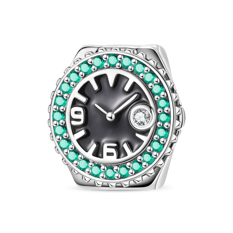Fine Jewelry Watches Women - จี้นาฬิกาเงินแท้ 925 ใหม่ ประดับด้วยลูกปัดเซอร์คอน เหมาะสำหรับสร้อยข้อมือขนาด 3