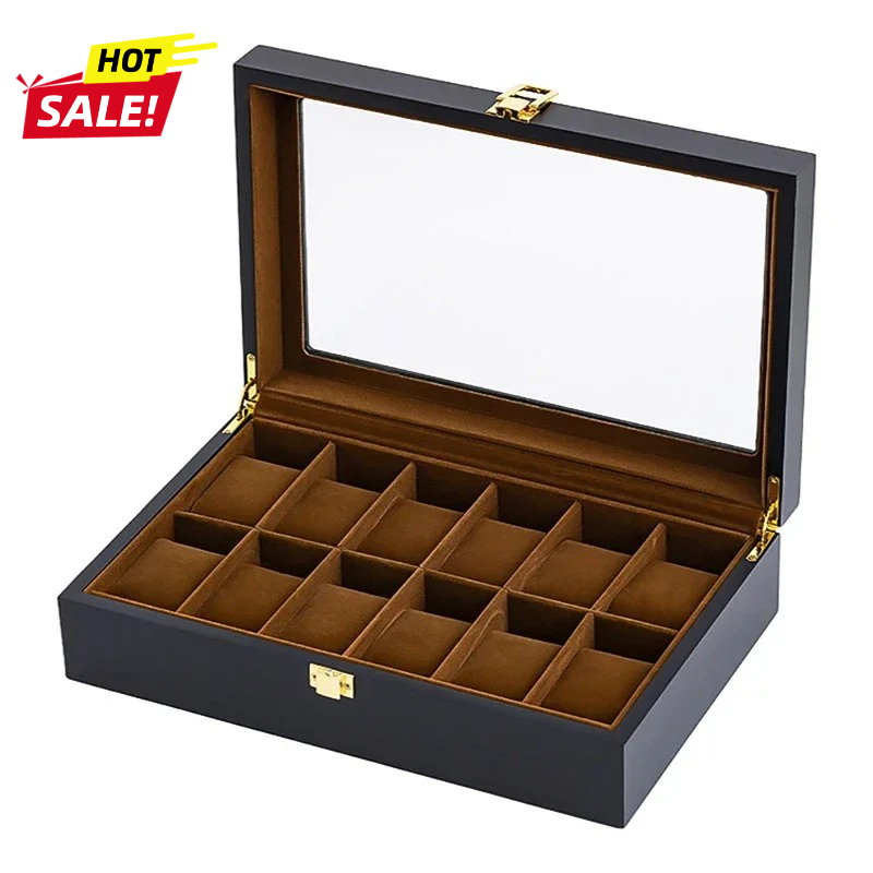Jewelry Box That Holds Watches - กล่องนาฬิกาไม้ทำมือสุดหรู 6/10/12 ช่อง สำหรับจัดแสดงและเก็บนาฬิกาและเครื่องประดับ