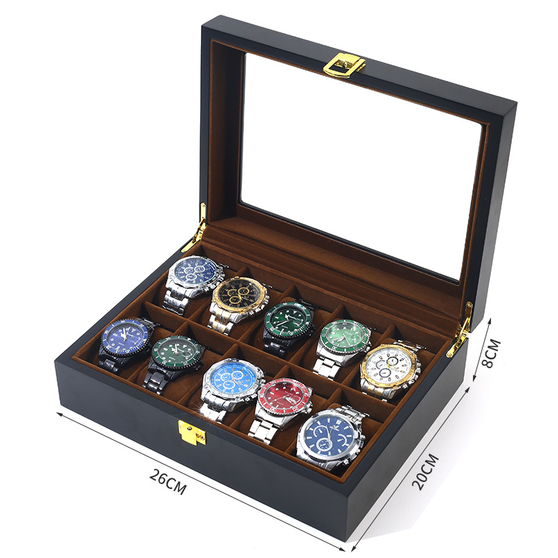 กล่องไม้แฮนด์เมดสุดหรู6/10/12ช - Jewelry Box That Holds Watches บทวิจารณ์และราคา