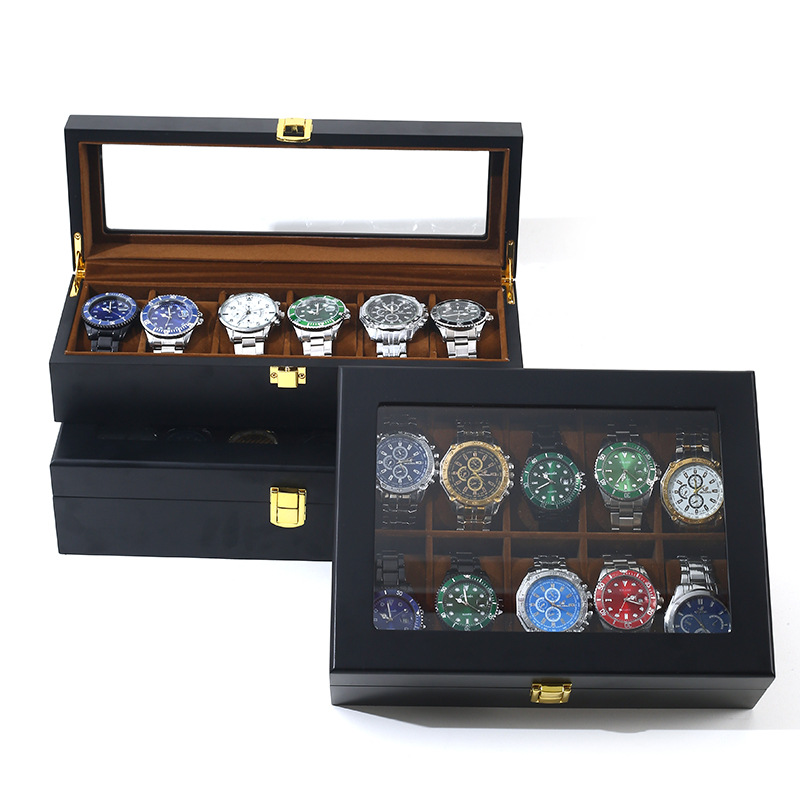 กล่องไม้แฮนด์เมดสุดหรู6/10/12ช - Jewelry Box That Holds Watches บทวิจารณ์และราคา