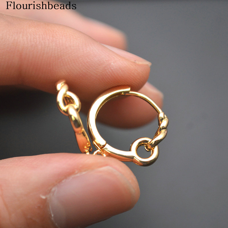 30 PC Twisted รอบวงกลม 18K Gol - Hoop Earrings บทวิจารณ์และราคา