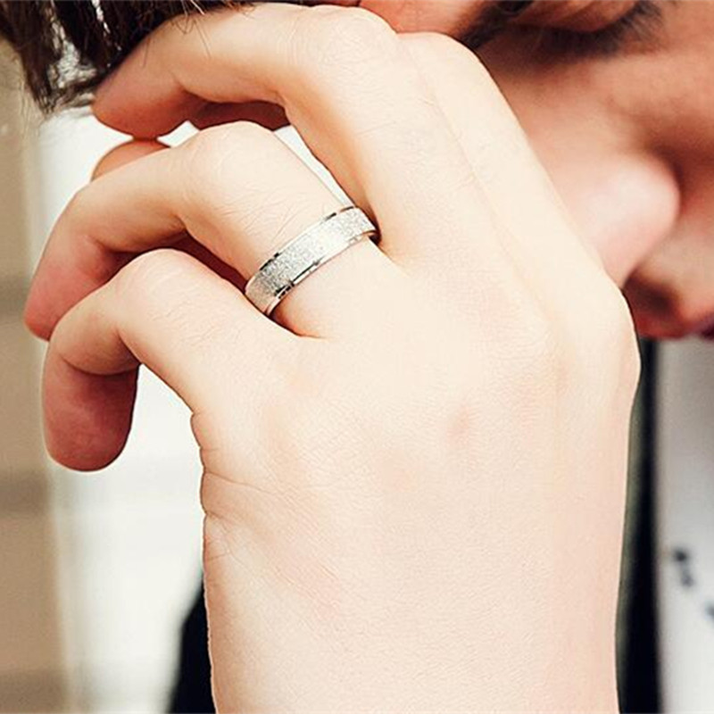 แฟชั่น Minimalist Frosted บาง  - Minimalist Ring Stackable บทวิจารณ์และราคา