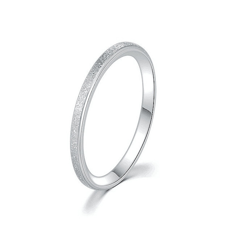 แฟชั่น Minimalist Frosted บาง  - Minimalist Ring Stackable บทวิจารณ์และราคา