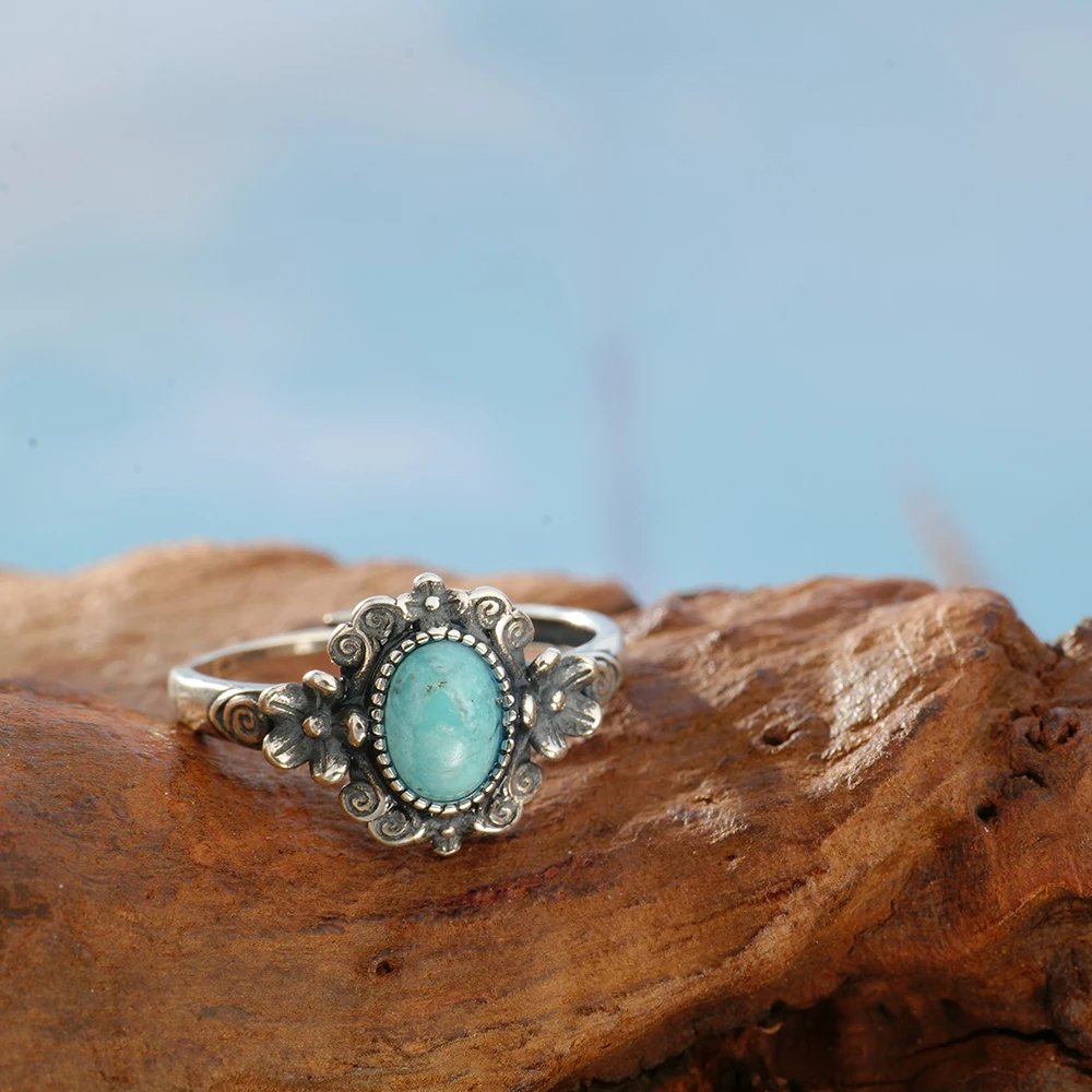 แหวนเงินแท้ 925 วินเทจ ประดับด - Birthstone Ring Set บทวิจารณ์และราคา
