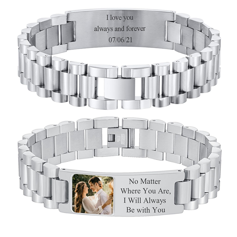 ภาพที่กําหนดเองข้อความสร้อยข้อ - Jewelry Clasp Watches บทวิจารณ์และราคา