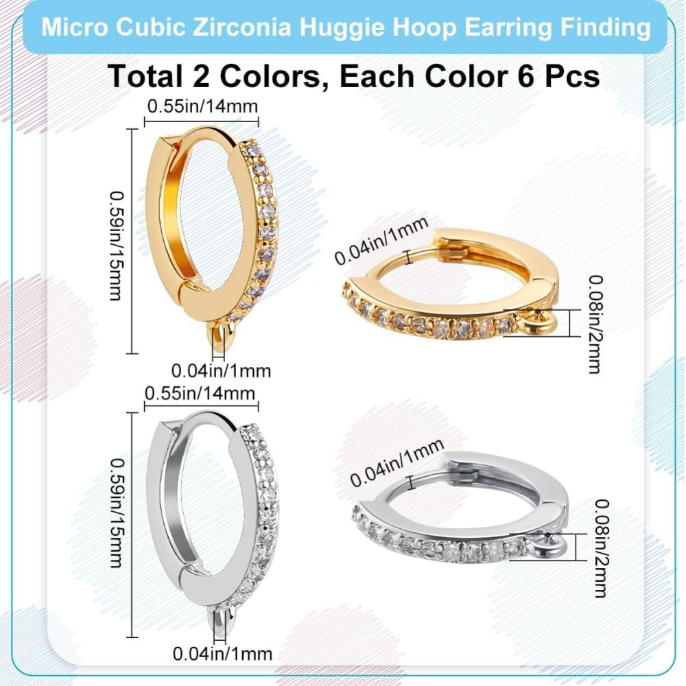 1 กล่อง 12 ชิ้นรอบ Leverback ต - Hoop Earrings บทวิจารณ์และราคา