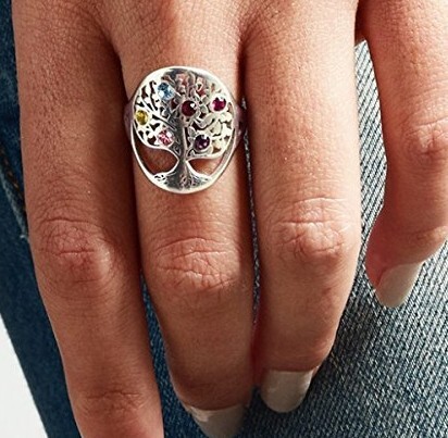 Amxiu ส่วนบุคคลต้นไม้แหวน Birt - Birthstone Ring Set บทวิจารณ์และราคา