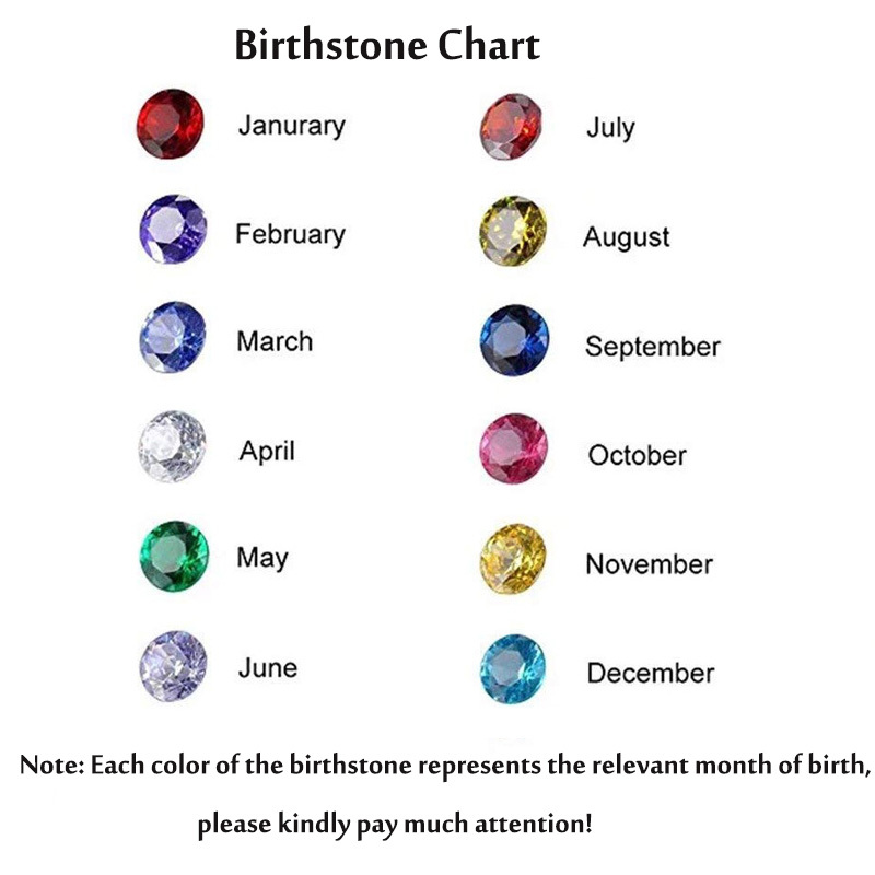 Amxiu ส่วนบุคคลต้นไม้แหวน Birt - Birthstone Ring Set บทวิจารณ์และราคา