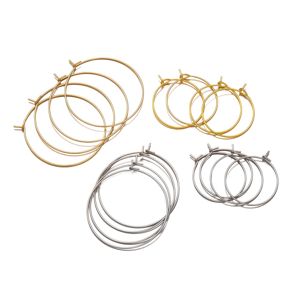 ต่างหูห่วงสแตนเลส 316 สีทอง/เง - Hoop Earrings บทวิจารณ์และราคา