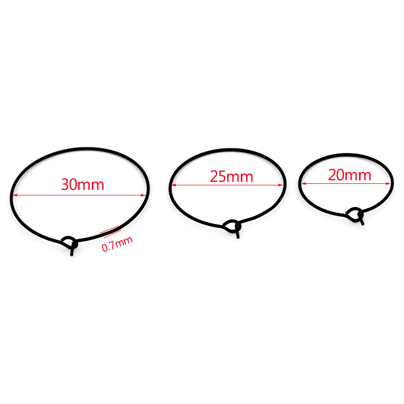 ต่างหูห่วงวงกลมสีดำสแตนเลสขนาด - Hoop Earrings บทวิจารณ์และราคา