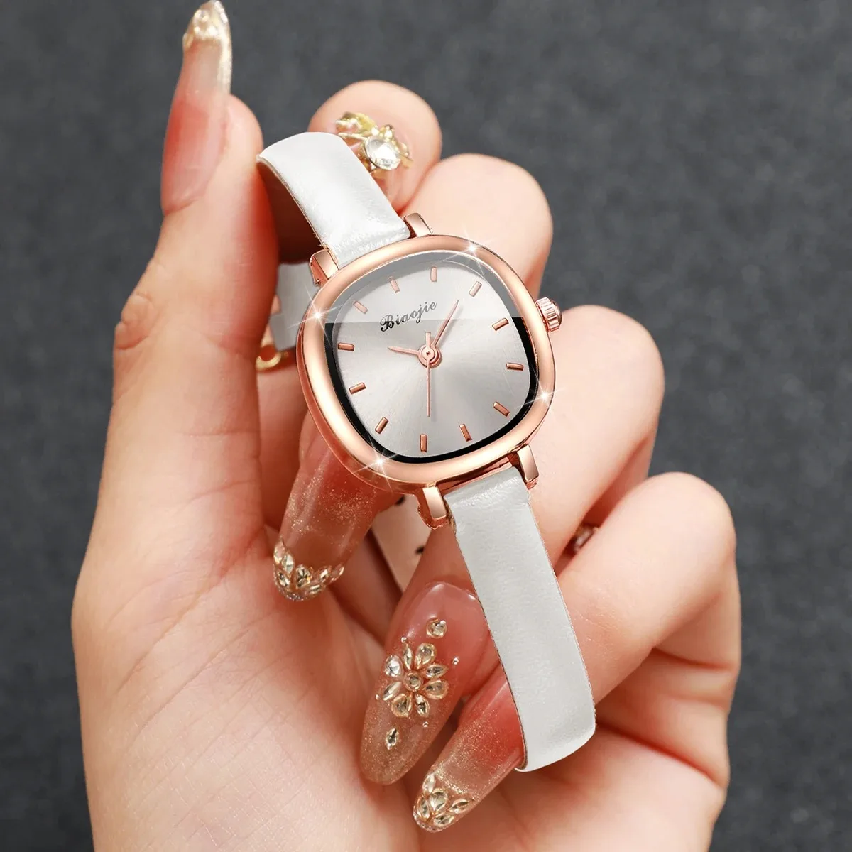5 ชิ้นแฟชั่นหน้าปัดสี่เหลี่ยมผ - Fine Jewelry Watches Women บทวิจารณ์และราคา