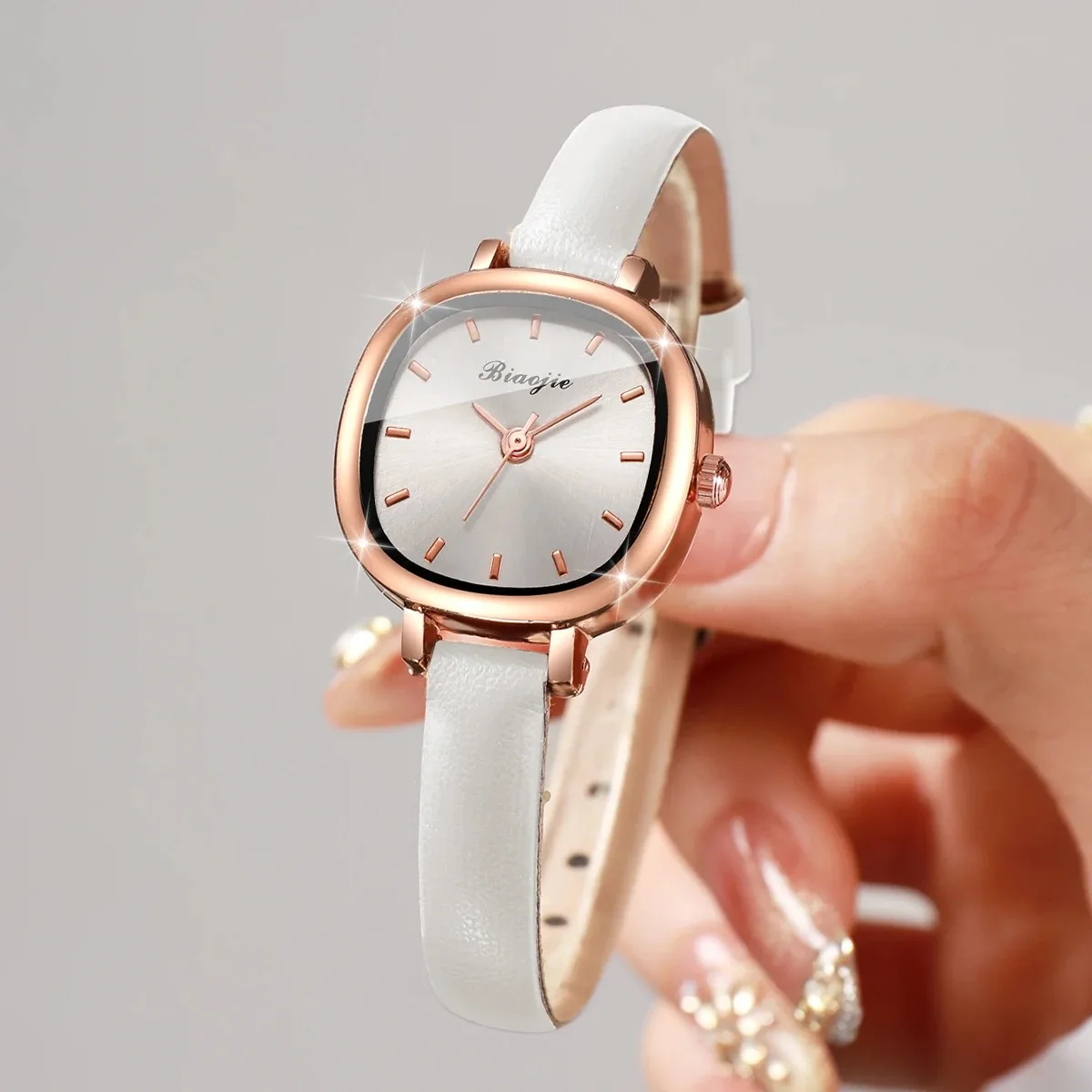 5 ชิ้นแฟชั่นหน้าปัดสี่เหลี่ยมผ - Fine Jewelry Watches Women บทวิจารณ์และราคา