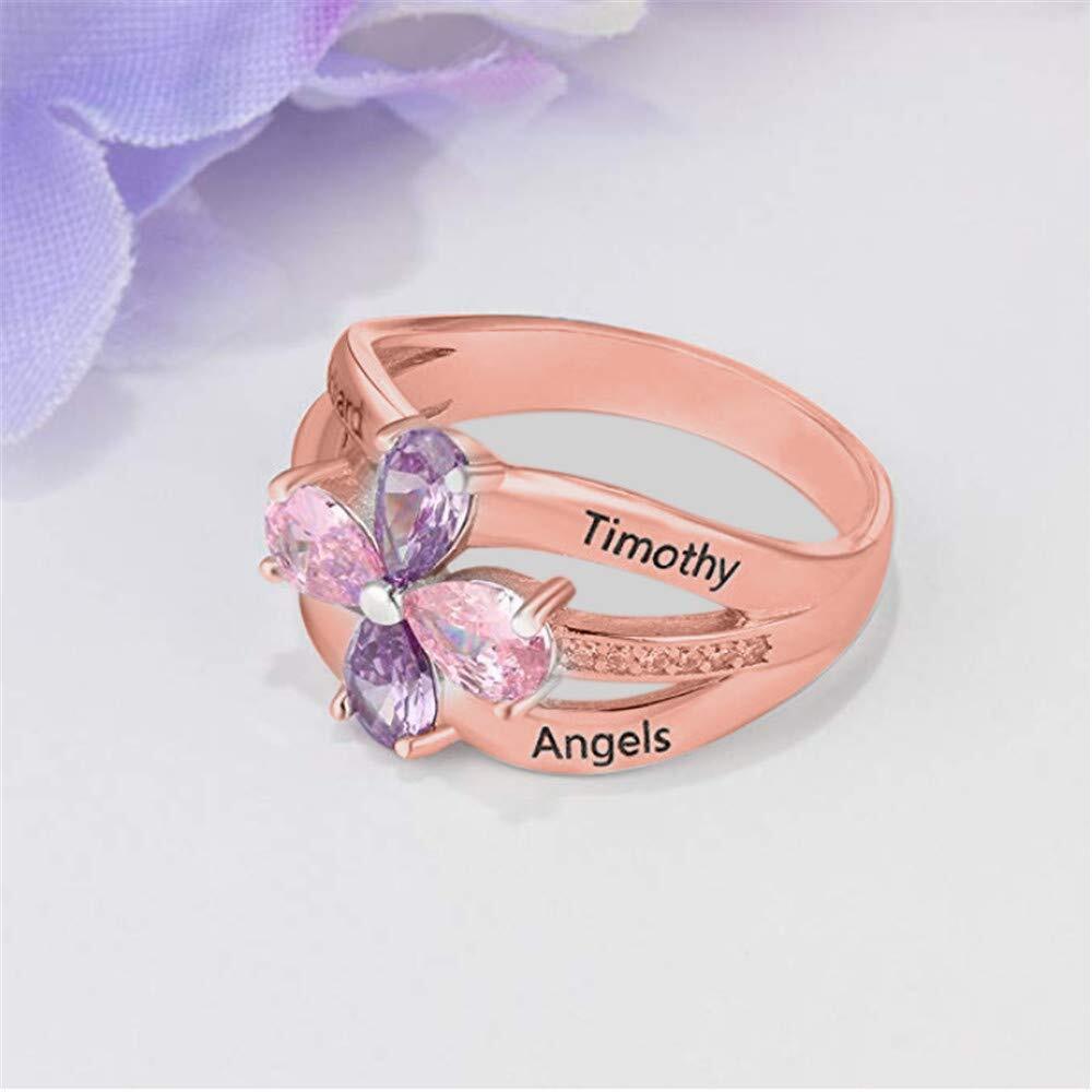 Amxiu ปรับแต่งขนาดใหญ่แหวนชื่อ - Birthstone Ring Set บทวิจารณ์และราคา