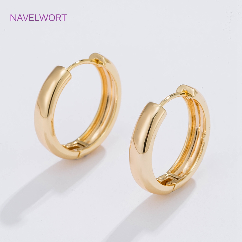6 ขนาดต่างหูห่วงวงกลมชุบทองของ - Hoop Earrings บทวิจารณ์และราคา