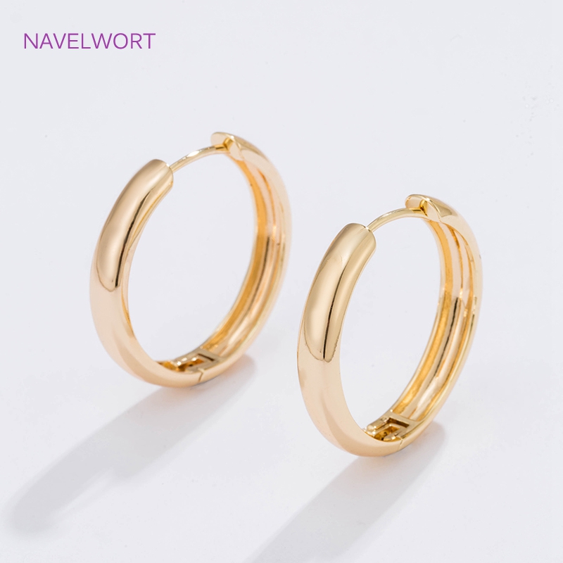 6 ขนาดต่างหูห่วงวงกลมชุบทองของ - Hoop Earrings บทวิจารณ์และราคา