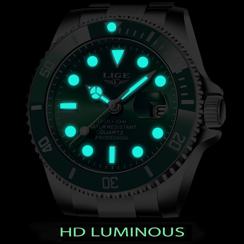 LIGE Luxury แฟชั่น Diver นาฬิก - Jewelry Inspired Watches บทวิจารณ์และราคา