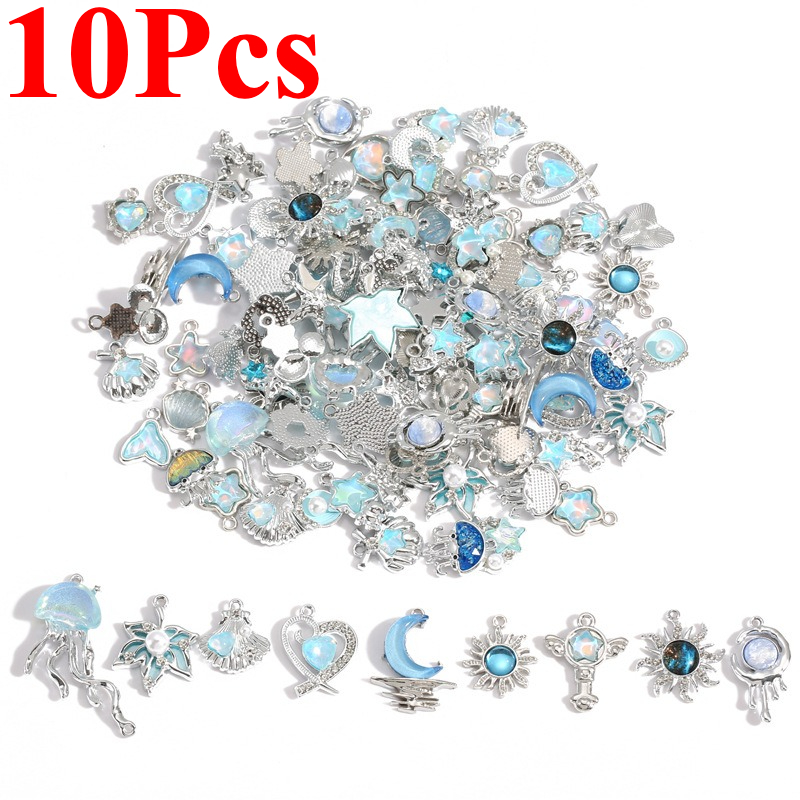 10 ชิ้น จี้รูปดาว พระจันทร์ พร - Moon Star Earrings บทวิจารณ์และราคา