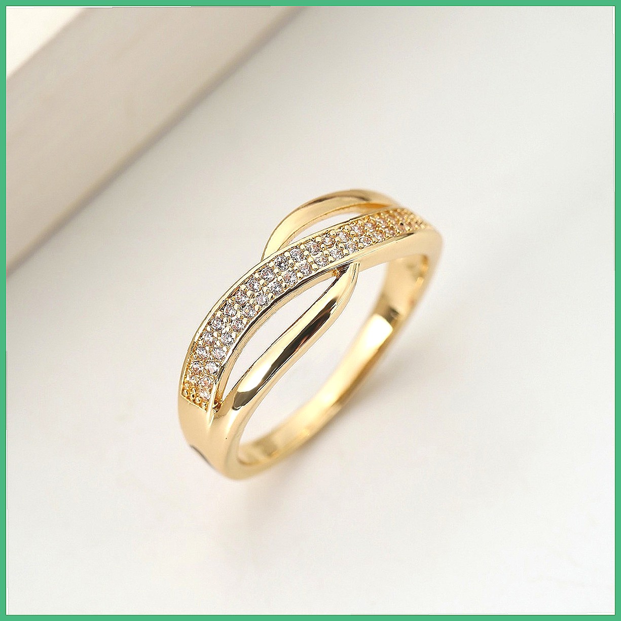 ชุดแหวนไขว้ประดับคริสตัลเต็มวง - Minimalist Ring Stackable บทวิจารณ์และราคา