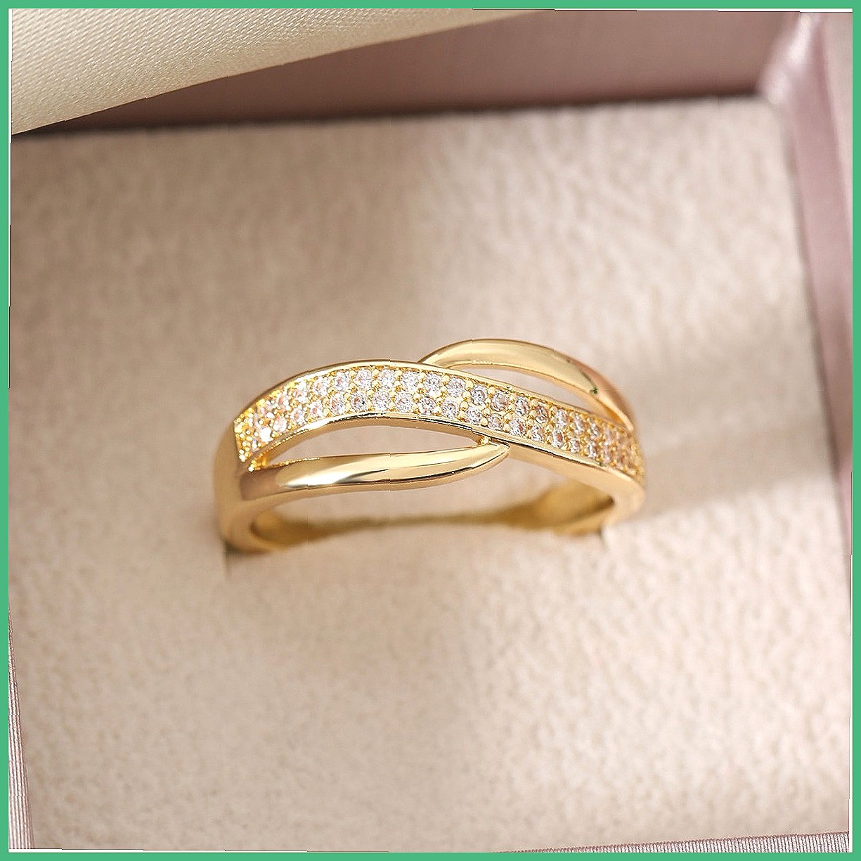 ชุดแหวนไขว้ประดับคริสตัลเต็มวง - Minimalist Ring Stackable บทวิจารณ์และราคา