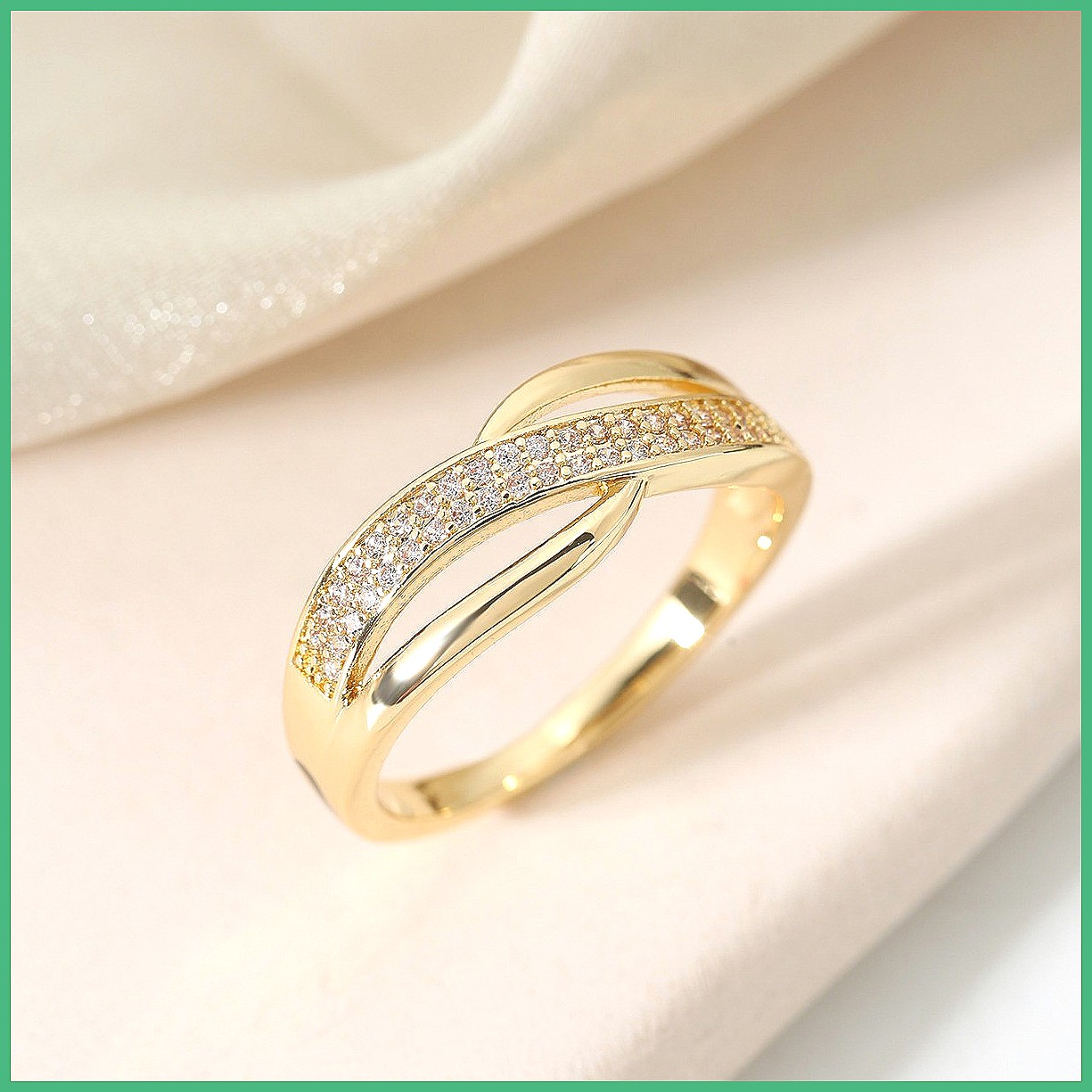ชุดแหวนไขว้ประดับคริสตัลเต็มวง - Minimalist Ring Stackable บทวิจารณ์และราคา