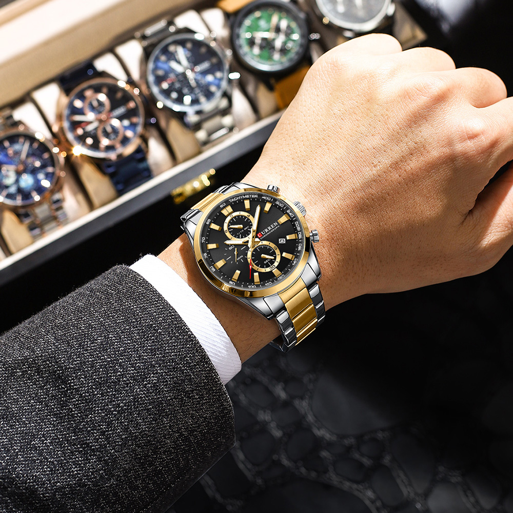 CURREN ลำลองควอตซ์โครโนสปอร์ตน - Jewellery Watch บทวิจารณ์และราคา