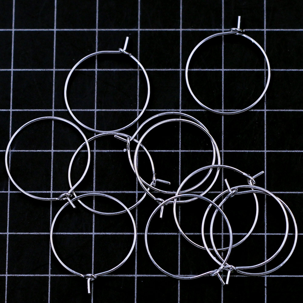 1000 ชิ้น แหวนแก้วไวน์สีเงิน ต - Hoop Earrings บทวิจารณ์และราคา