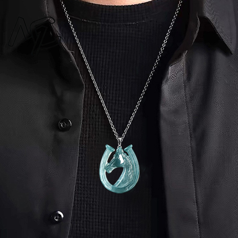 สร้อยคอจี้หยกน้ำเงินธรรมชาติเง - The Jewelry & Watches บทวิจารณ์และราคา