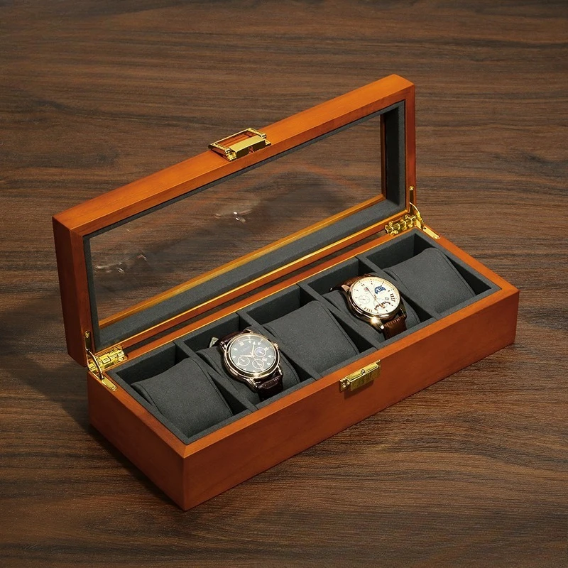 กล่องใส่นาฬิกา ไม้เนื้อแข็งห้า - Watch Display Box บทวิจารณ์และราคา