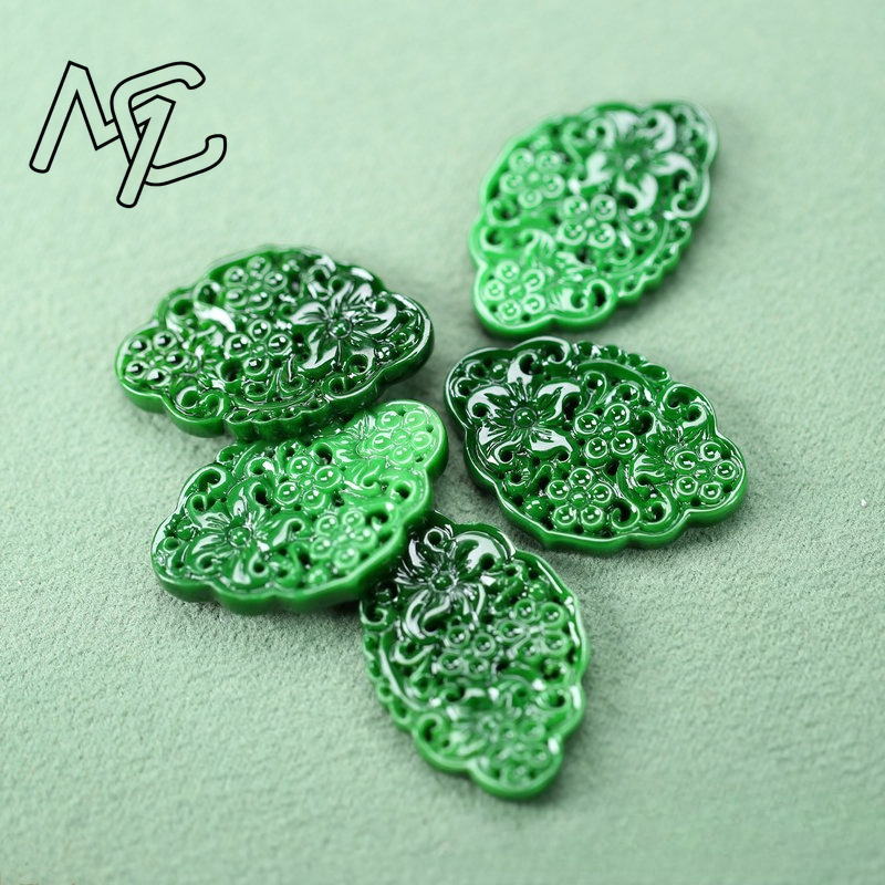 2 ชิ้น DIY หยกเขียวธรรมชาติแบบ - The Jewelry & Watches บทวิจารณ์และราคา