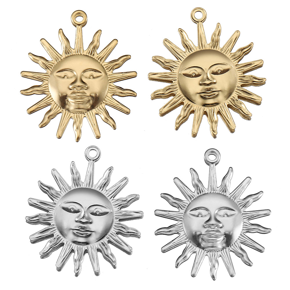 5 ชิ้นสแตนเลสสตีลจี้รูปดวงอาทิ - Moon Star Earrings บทวิจารณ์และราคา
