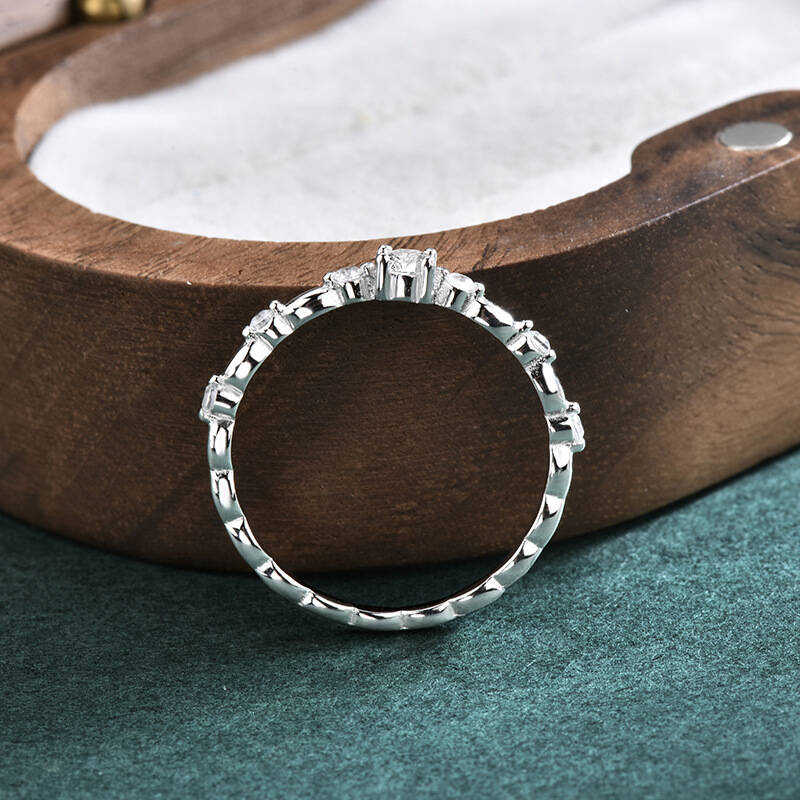 แหวนเงินแท้ 925 ลายไม้ไผ่ แบบซ - Minimalist Ring Stackable บทวิจารณ์และราคา