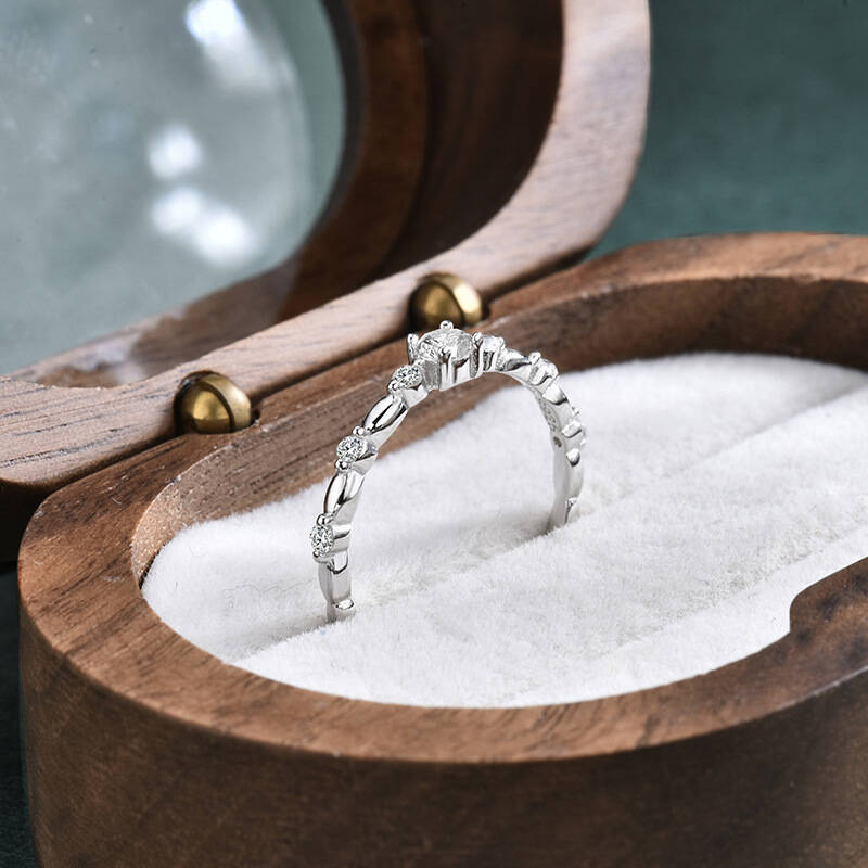 แหวนเงินแท้ 925 ลายไม้ไผ่ แบบซ - Minimalist Ring Stackable บทวิจารณ์และราคา