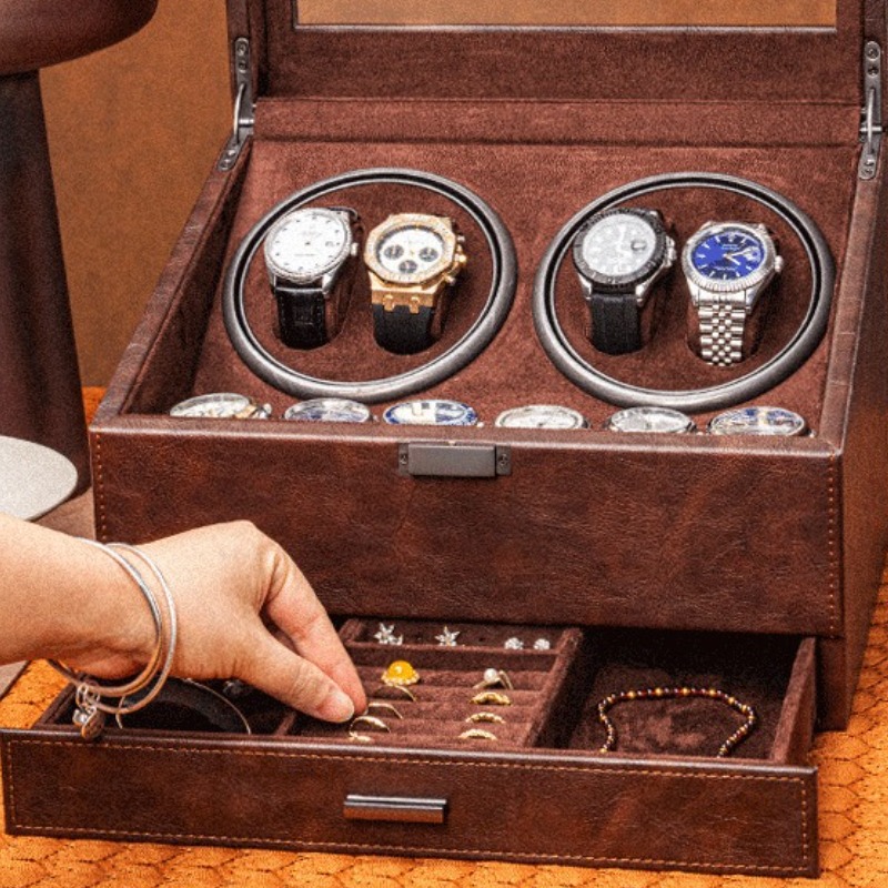 กล่องหมุนนาฬิกาอัตโนมัติพร้อมท - Jewelry Or Watches บทวิจารณ์และราคา
