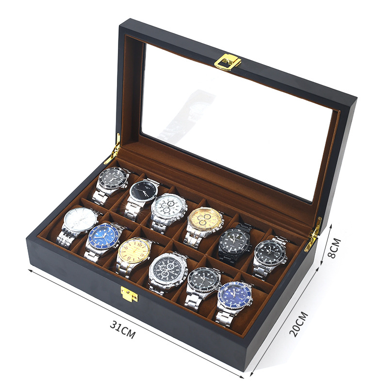 กล่องไม้ใส่นาฬิกาหรูหราทำด้วยม - Jewelry Box That Holds Watches บทวิจารณ์และราคา