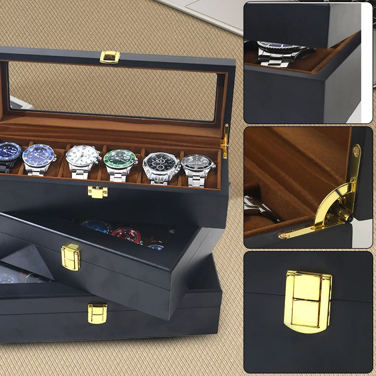 กล่องนาฬิกาไม้ทำมือสุดหรู 6/10 - Jewelry Box That Holds Watches บทวิจารณ์และราคา