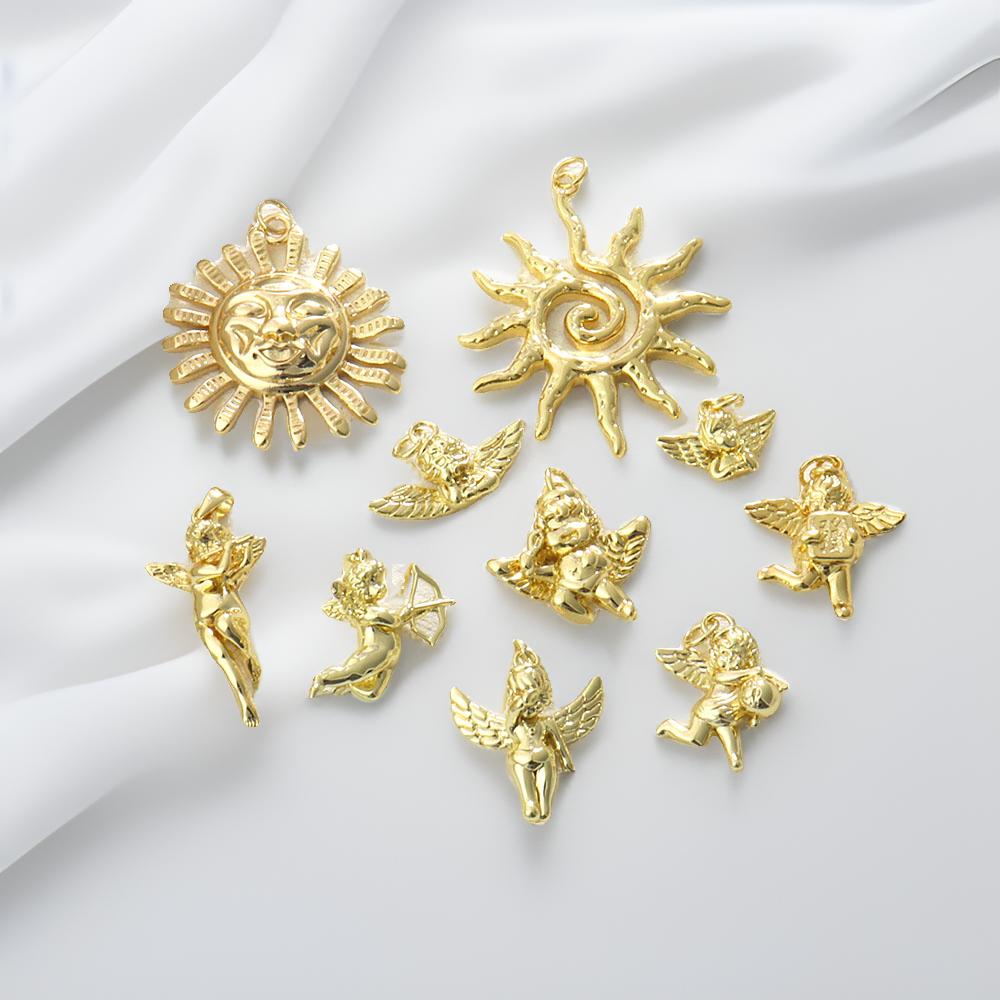 จี้ทองแดงรูปพระอาทิตย์ 1 ชิ้น  - Moon Star Earrings บทวิจารณ์และราคา