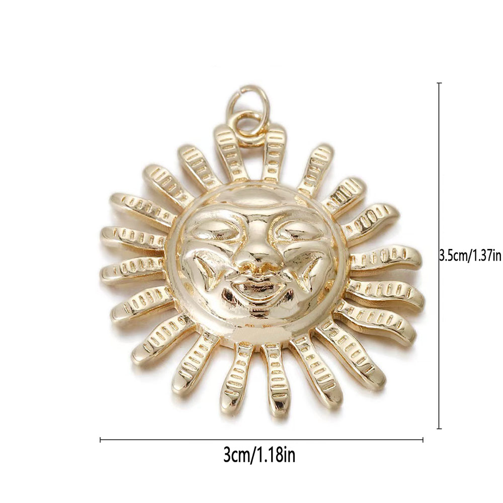 จี้ทองแดงรูปพระอาทิตย์ 1 ชิ้น  - Moon Star Earrings บทวิจารณ์และราคา